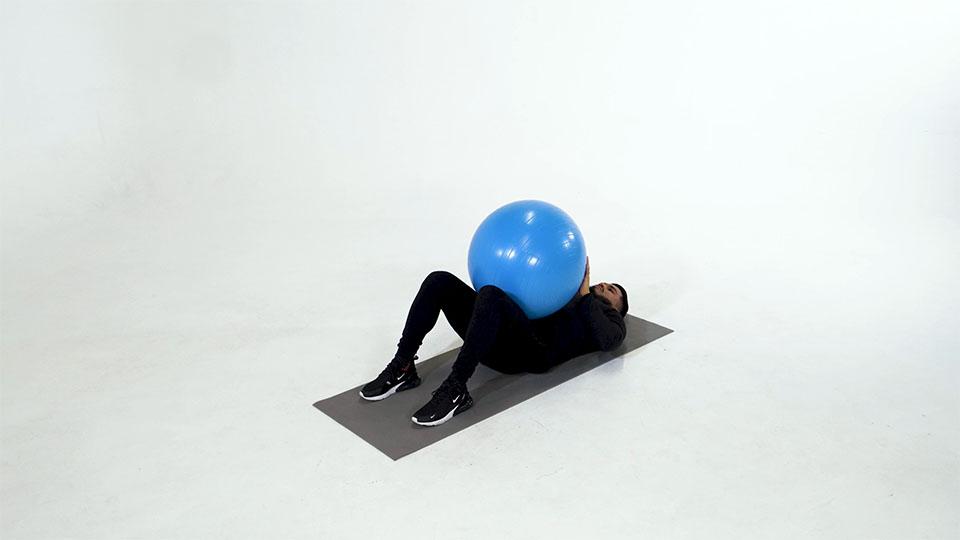 Stability Ball Ab Curl Demonstration