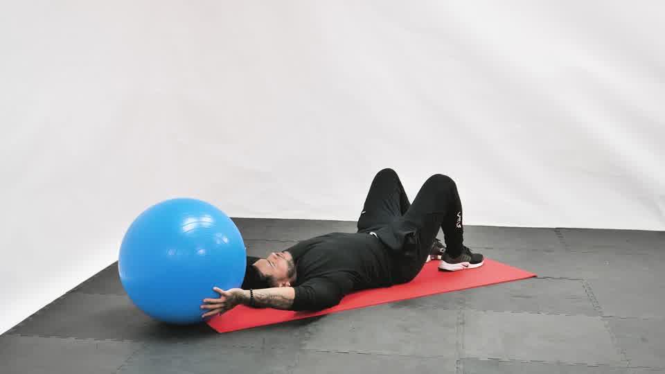 Stability Ball V-Up Demonstration