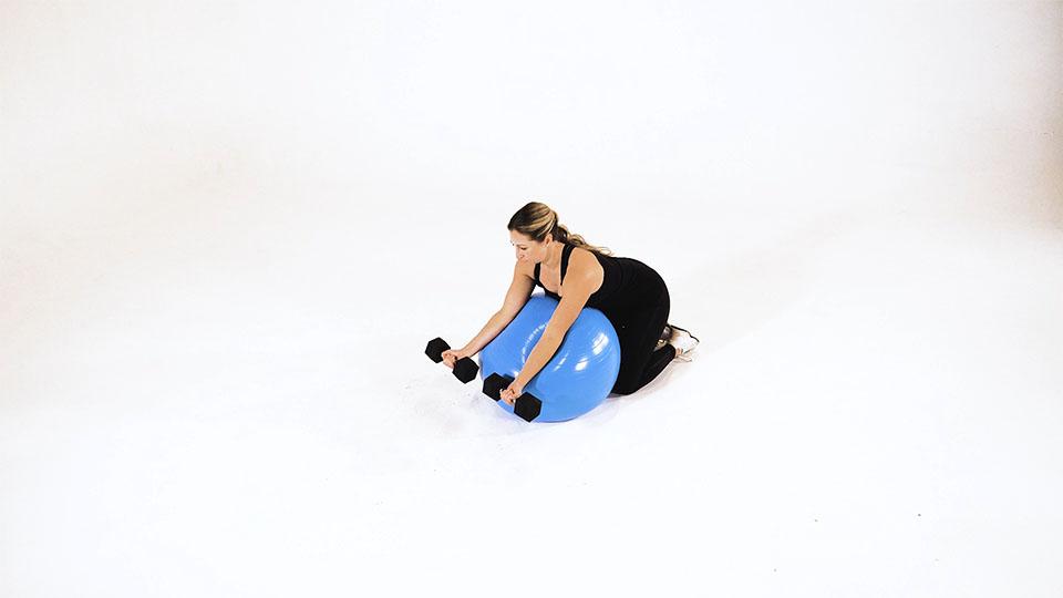 Dumbbell Preacher Curl (Stability Ball) Demonstration