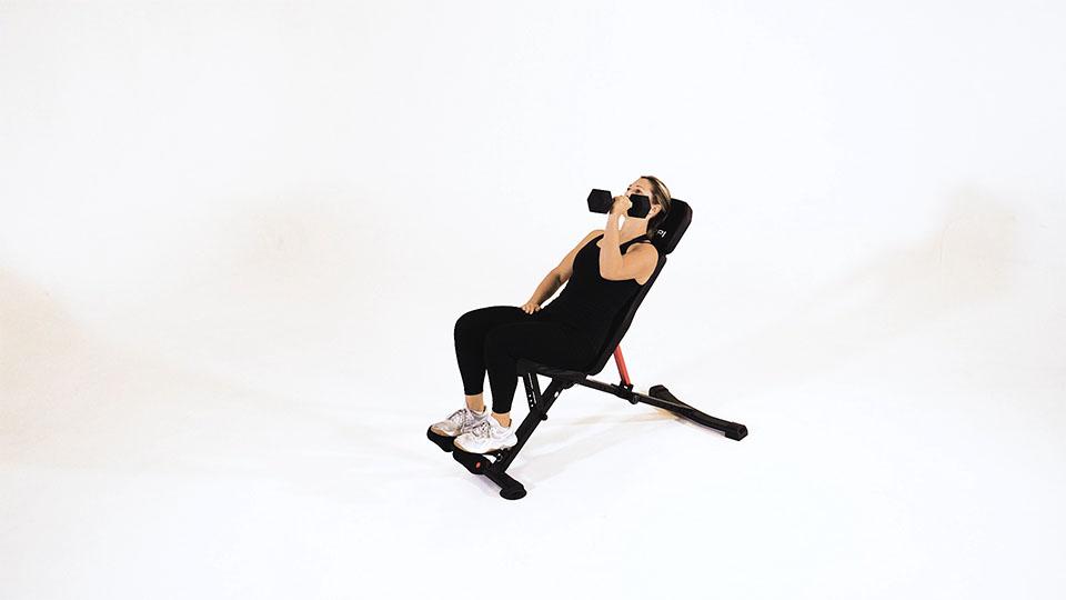 Dumbbell Incline One Arm Hammer Press Demonstration