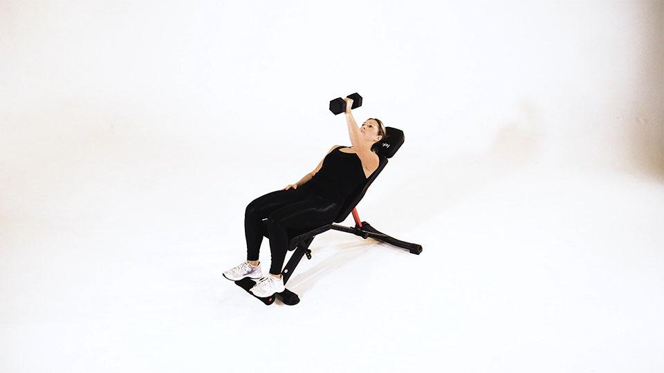 Dumbbell Incline One-Arm Fly Demonstration