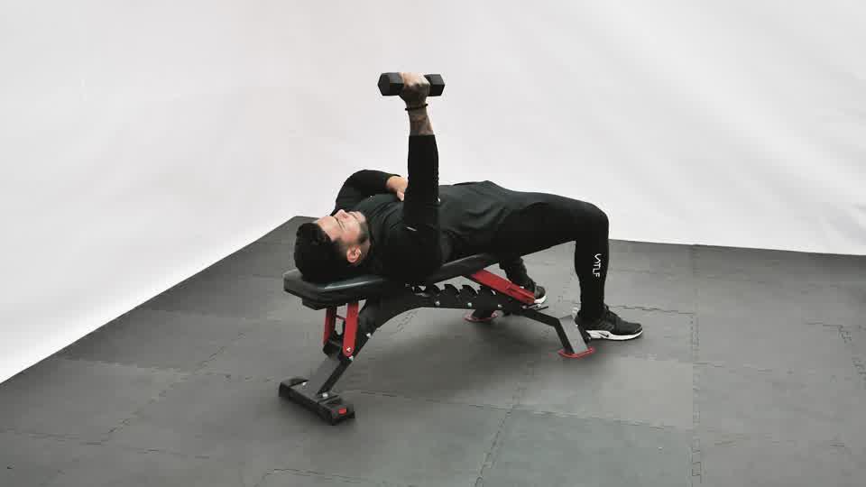 Dumbbell One-Arm Hammer Press Demonstration