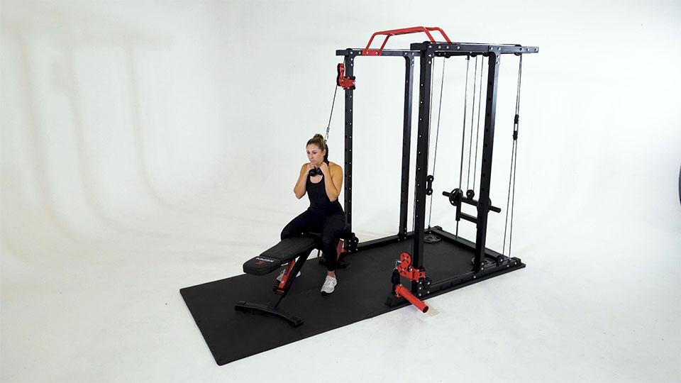 Cable Seated Crunch Demonstration
