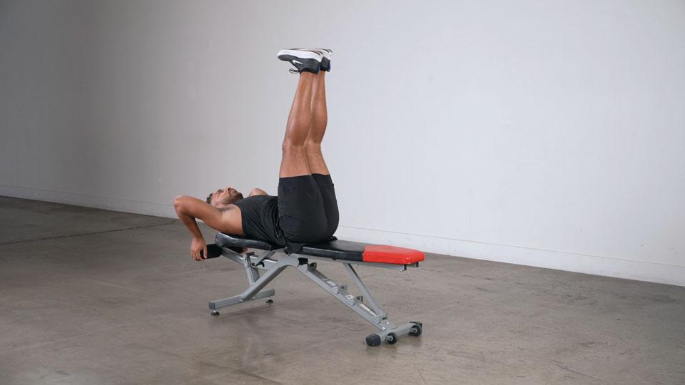 Bench Leg Raise (Supine) Demonstration