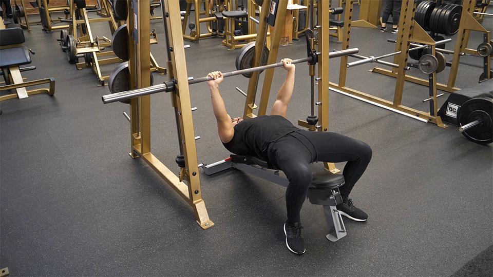 Smith Machine Decline Bench Press Demonstration