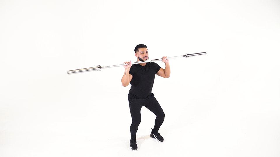 Barbell Squat to Shoulder Press Demonstration