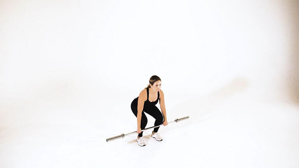 Barbell Squat to Upright Row Demonstration