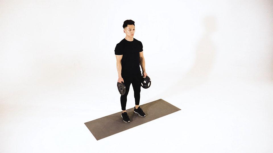 Weight Plate Shrug Demonstration