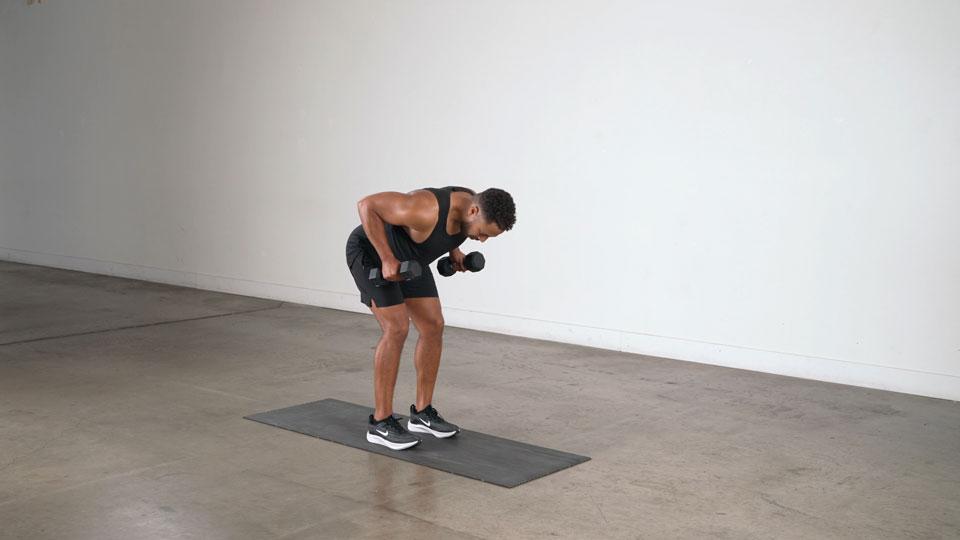 Dumbbell Alternating Tricep Kickback Demonstration