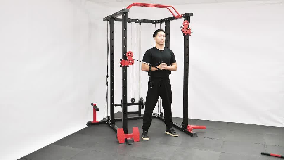 Cable Pallof Press with Rotation Demonstration