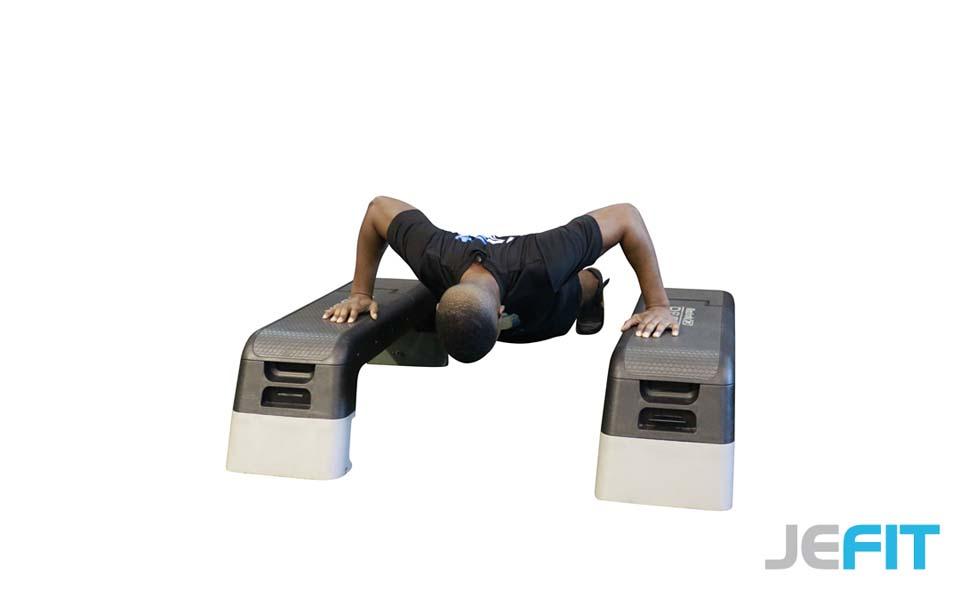 Weighted Drop Push-Up Demonstration