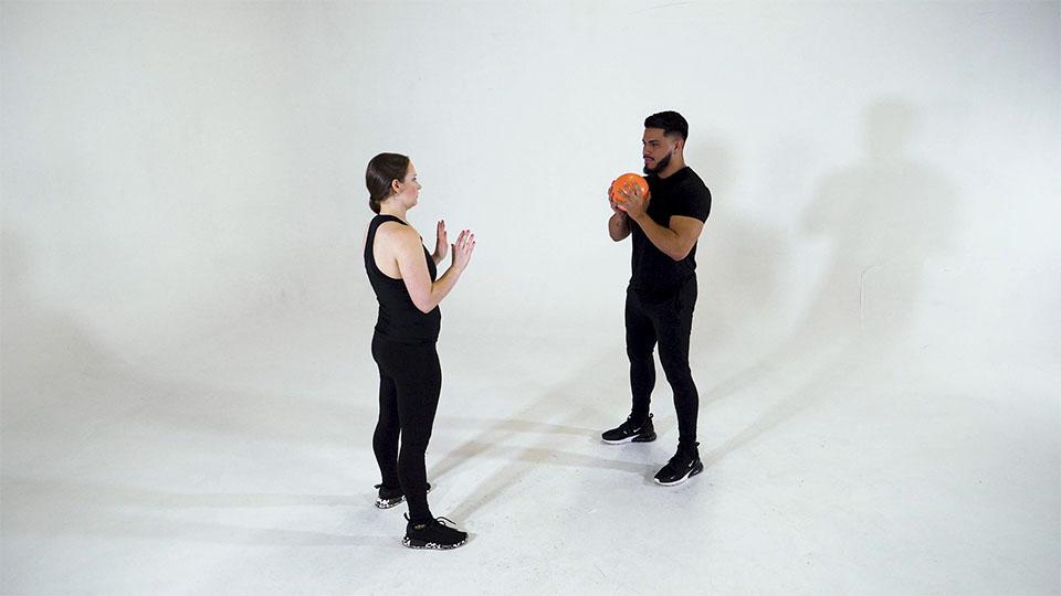 Medicine Ball Chest Pass Demonstration