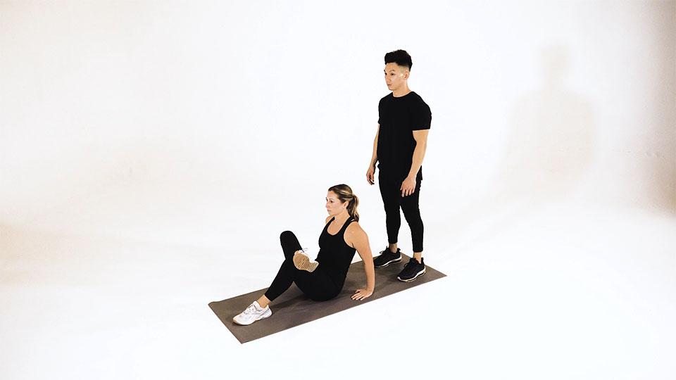 Seated Glute Stretch Demonstration