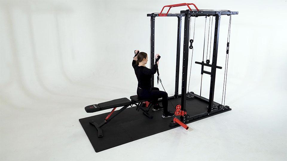 Cable Seated Shoulder Press Demonstration