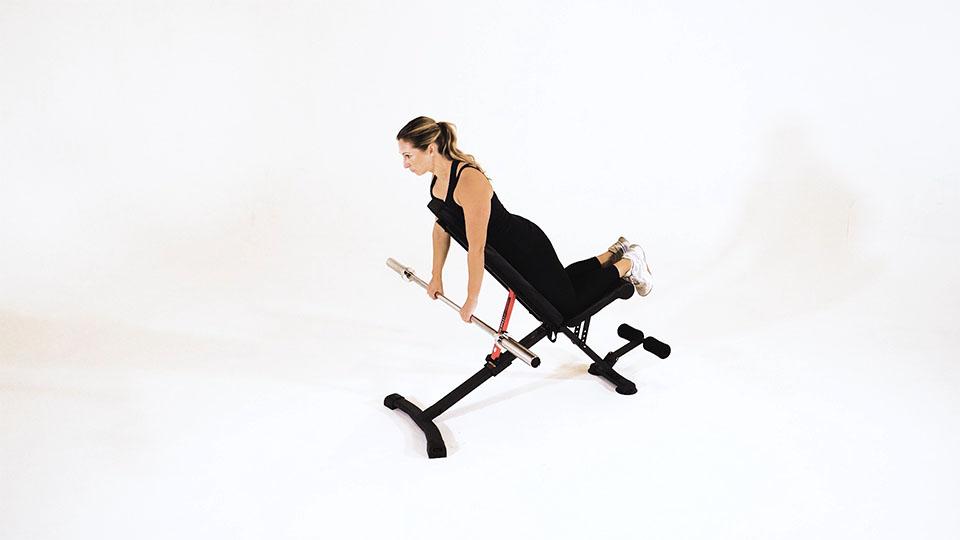 Barbell Incline Bench Pull Demonstration