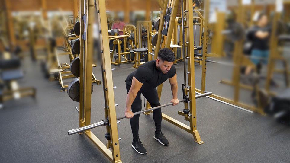 Smith Machine Bent-Over Row Demonstration
