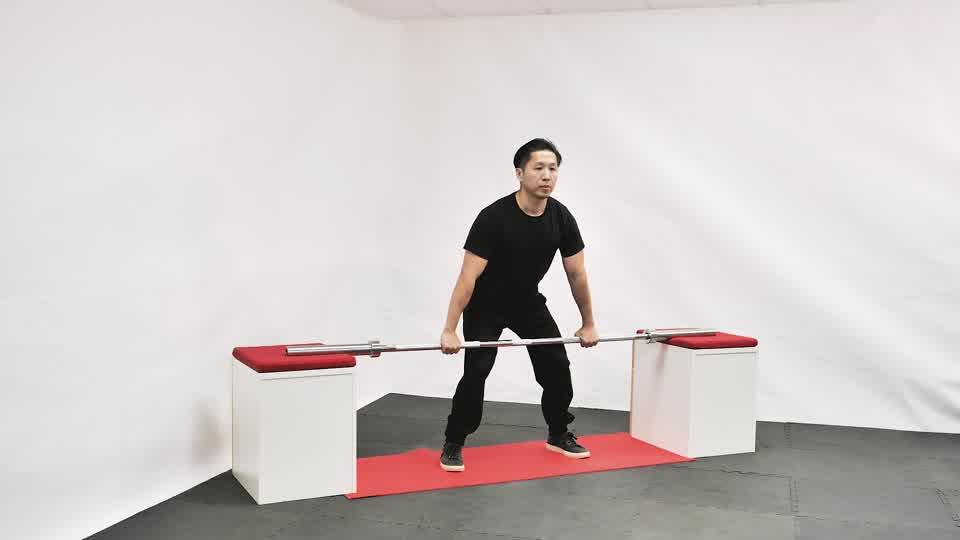Barbell Power Clean from Blocks Demonstration