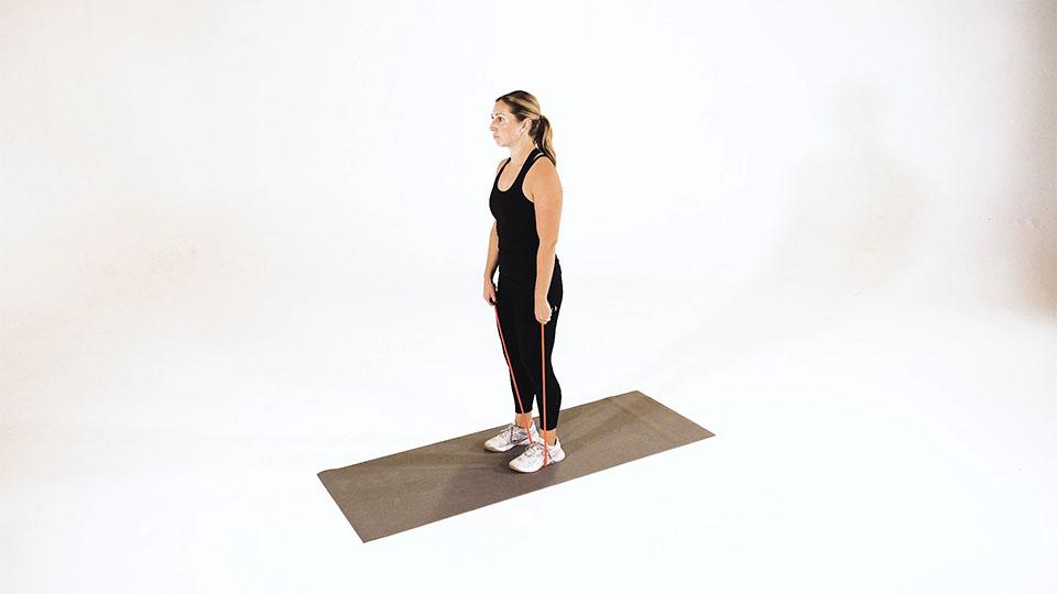 Standing Hamstring and Calf Stretch Demonstration