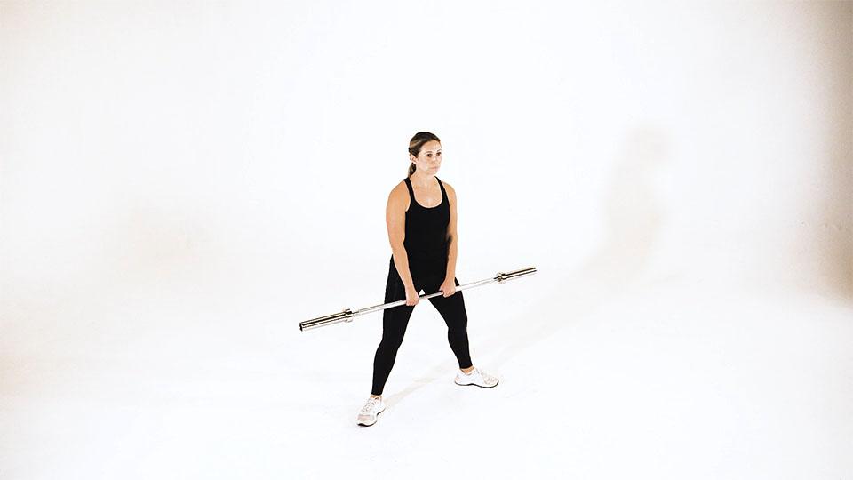Barbell Stiff-Leg Deadlift (Wide Stance) Demonstration