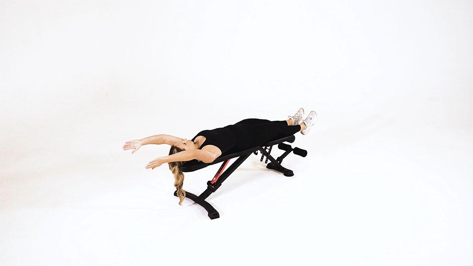 Bench Jackknife Sit-Up  Demonstration