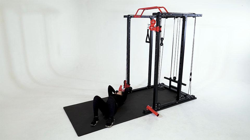 Cable Lying Crunch Demonstration