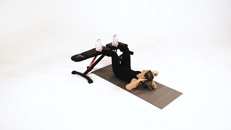 Bench Rotational Crunch Demonstration