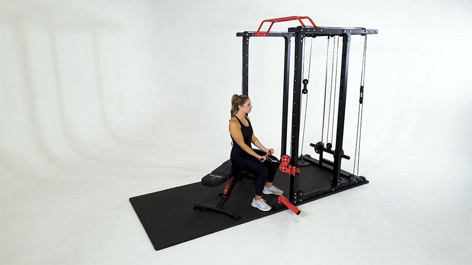 Cable Seated Bicep Curl Demonstration