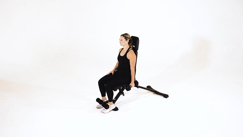 Dumbbell One-Arm Seated Hammer Curl Demonstration