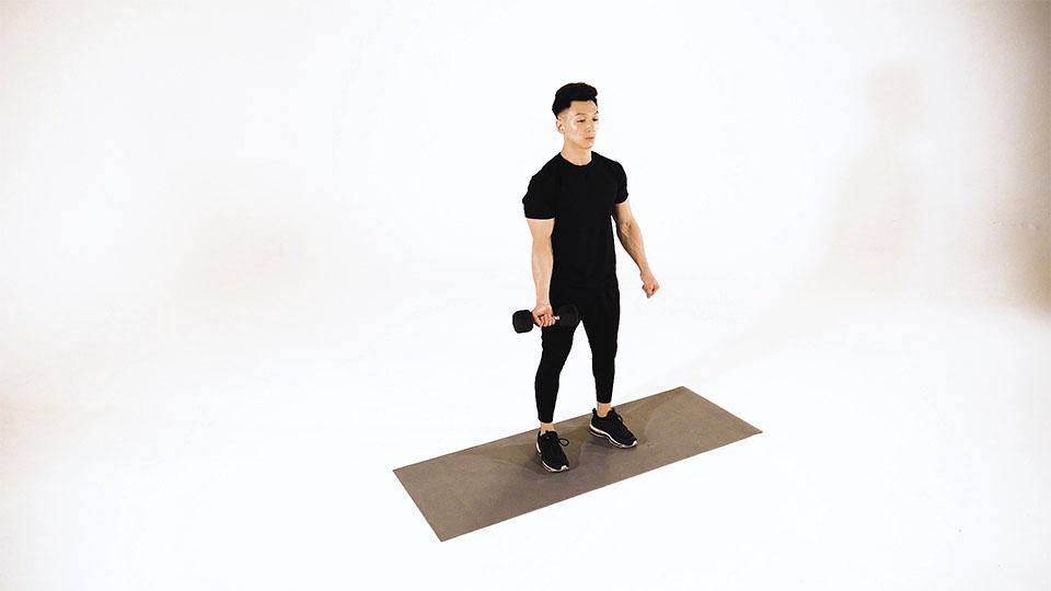 Dumbbell One-Arm Bicep Curl Demonstration