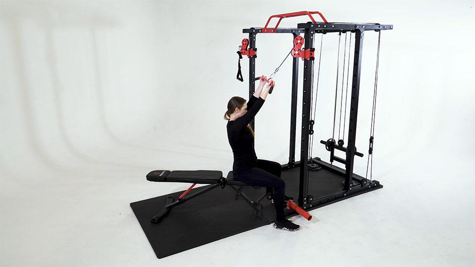Cable Pulldown Bicep Curl Demonstration