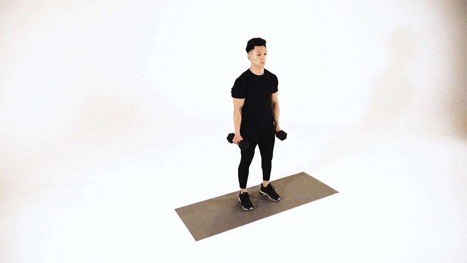Dumbbell Rotational Curl Demonstration