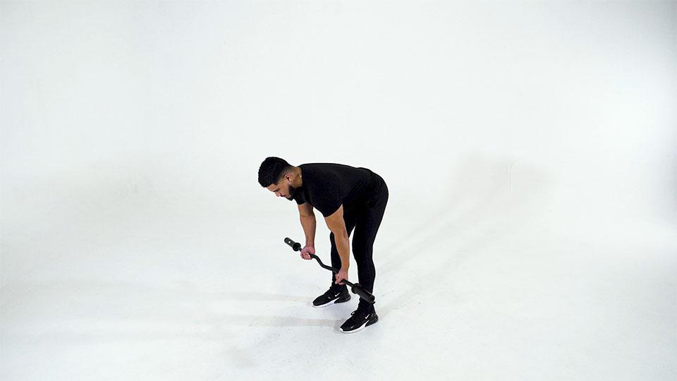 EZ Bar Bent-Over Row (Reverse Grip) Demonstration