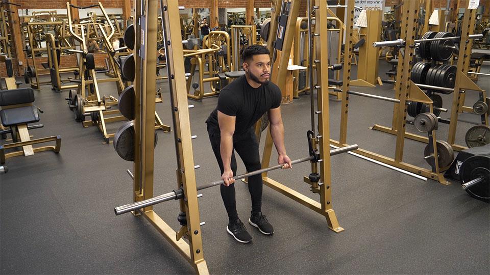 Smith Machine Bent-Over Row (Reverse Grip) Demonstration