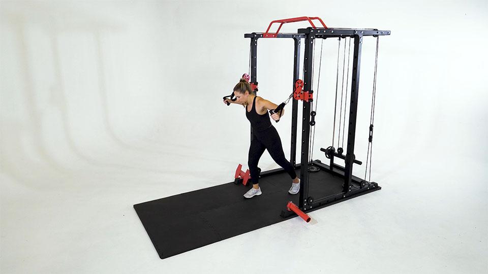 Cable Straight Arm Crossover Demonstration