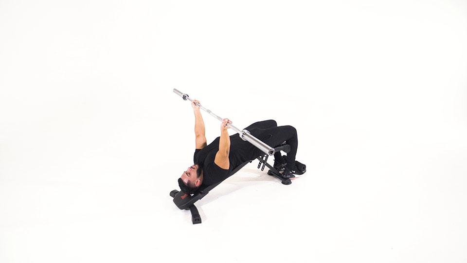 Barbell Decline Bench Press (Reverse Grip) Demonstration