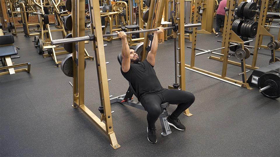 Smith Machine Incline Bench Press (Reverse Grip) Demonstration