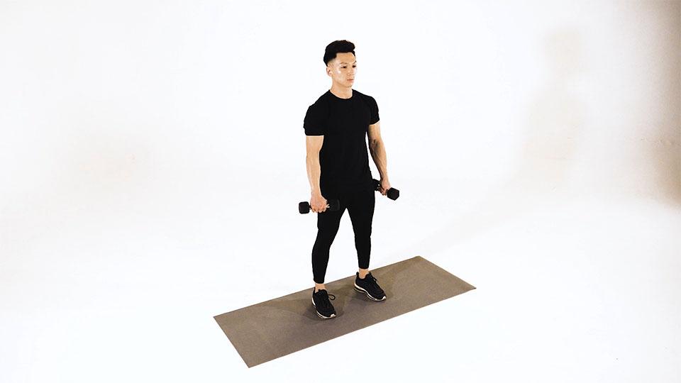 Dumbbell One-Arm Reverse Curl Demonstration
