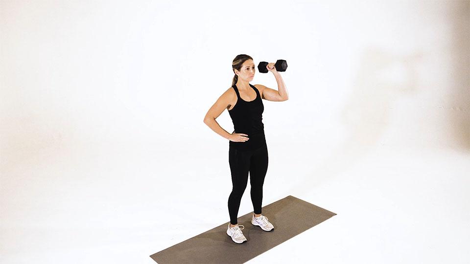Dumbbell One-Arm Hammer Shoulder Press Demonstration
