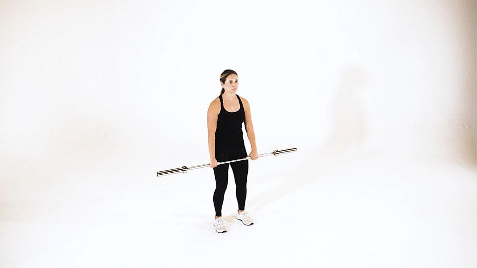 Barbell High Front Raise Demonstration