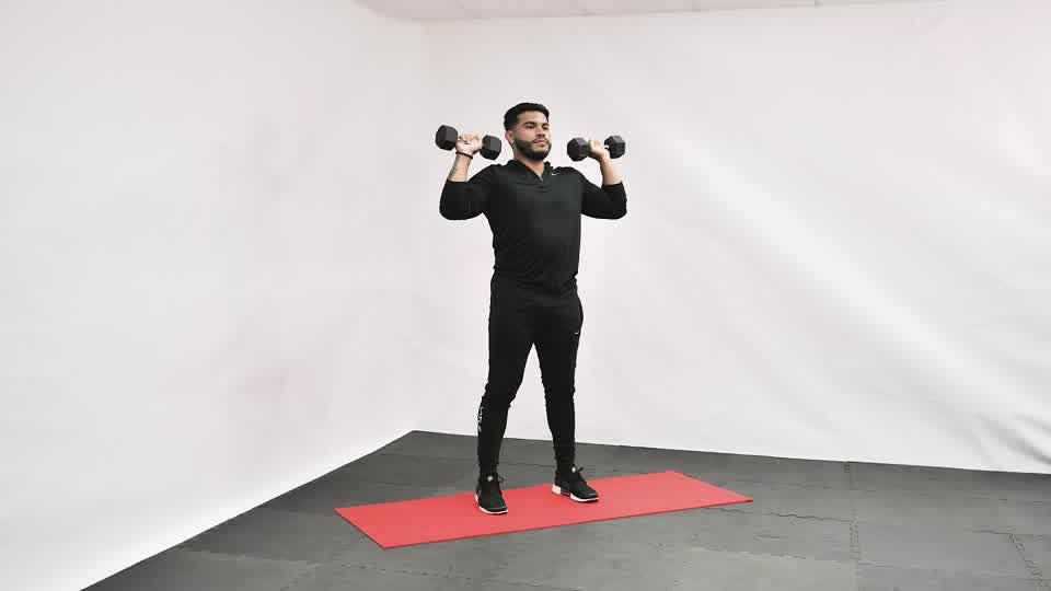 Dumbbell Alternating Shoulder Press Demonstration