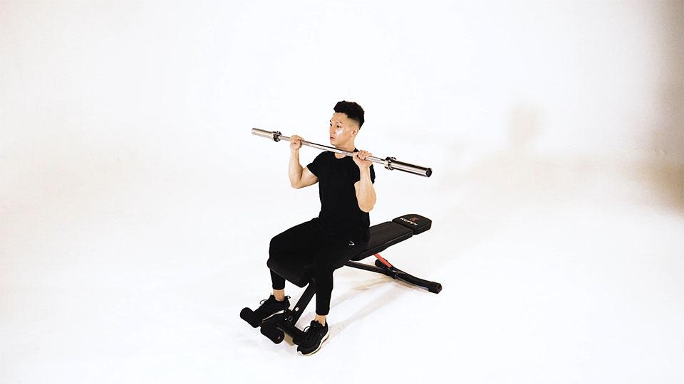 Barbell Seated Press Demonstration