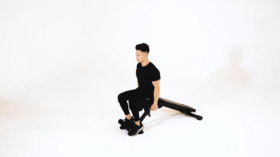 Dumbbell Seated Alternating Front Raise Demonstration