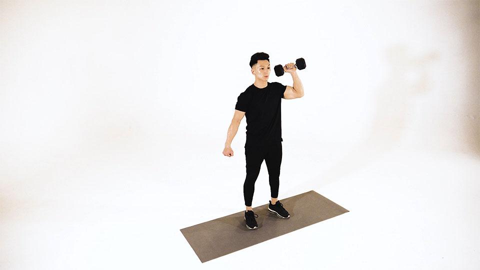 Dumbbell One-Arm Shoulder Press Demonstration