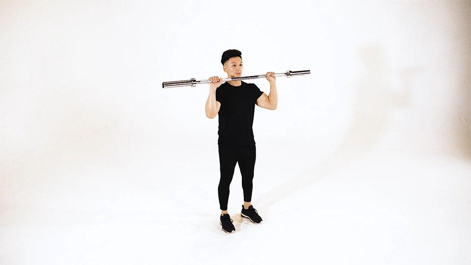 Barbell Alternating Front and Back Press Demonstration