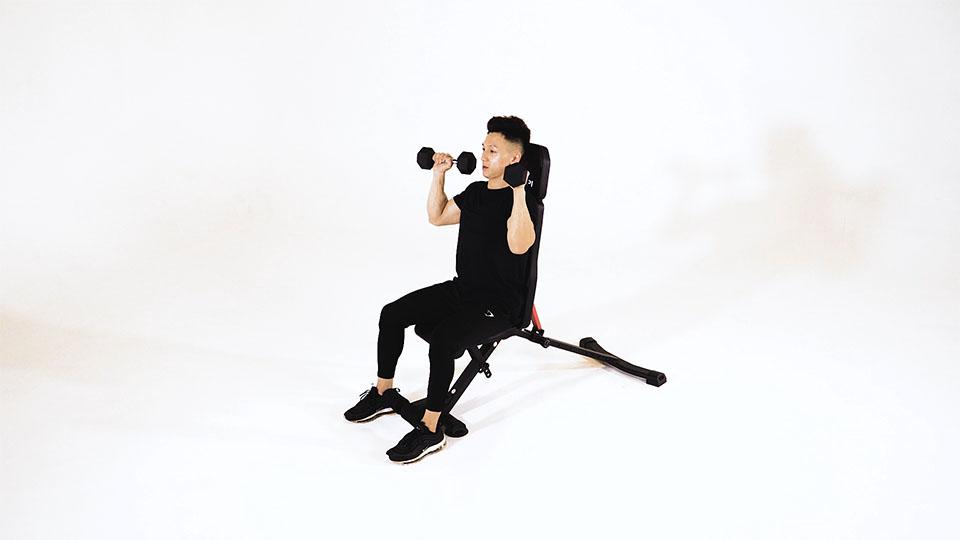 Dumbbell Seated Dublin Press Demonstration