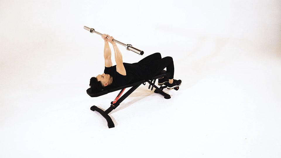 Barbell Supine Reverse Extension  Demonstration