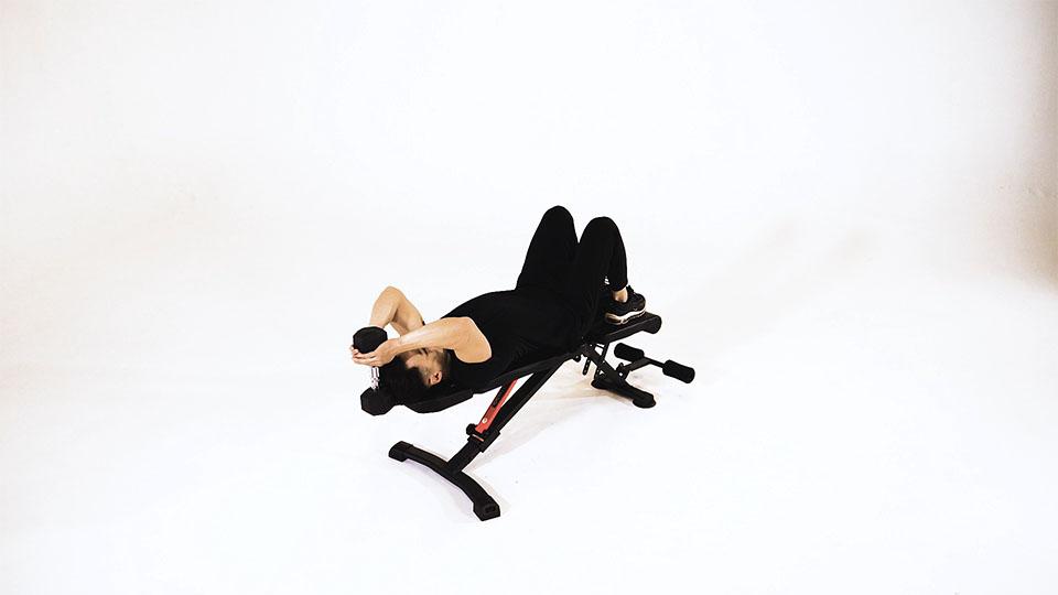 Dumbbell Tricep Extension (Supine) Demonstration