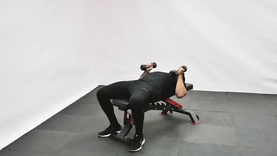 Dumbbell Rotational Bench Press Demonstration