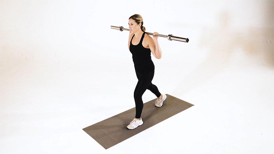 Barbell Split Jump Demonstration