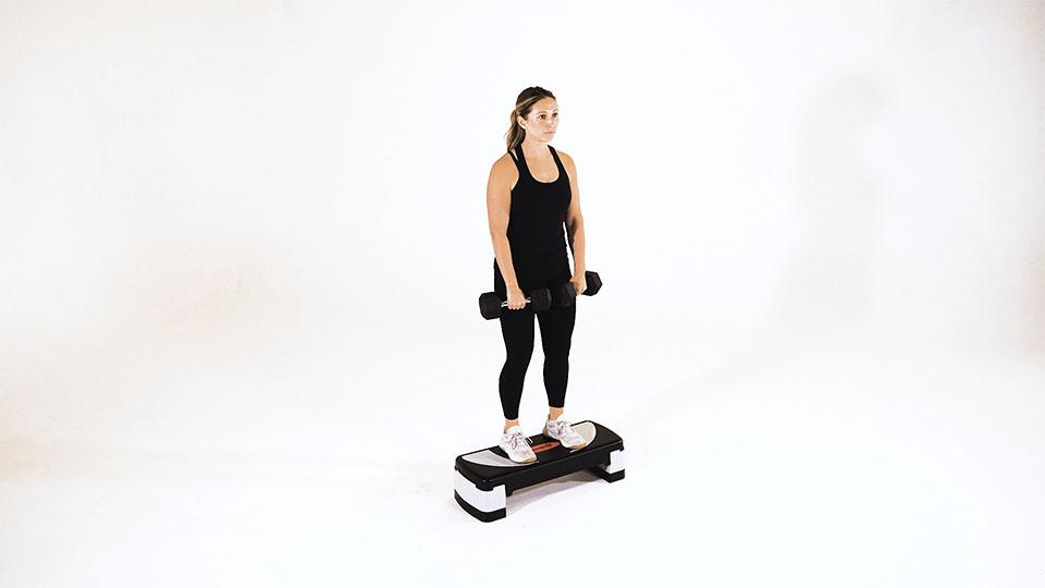 Dumbbell Stiff-Leg Deadlift on Bench Demonstration